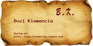 Buzi Klemencia névjegykártya